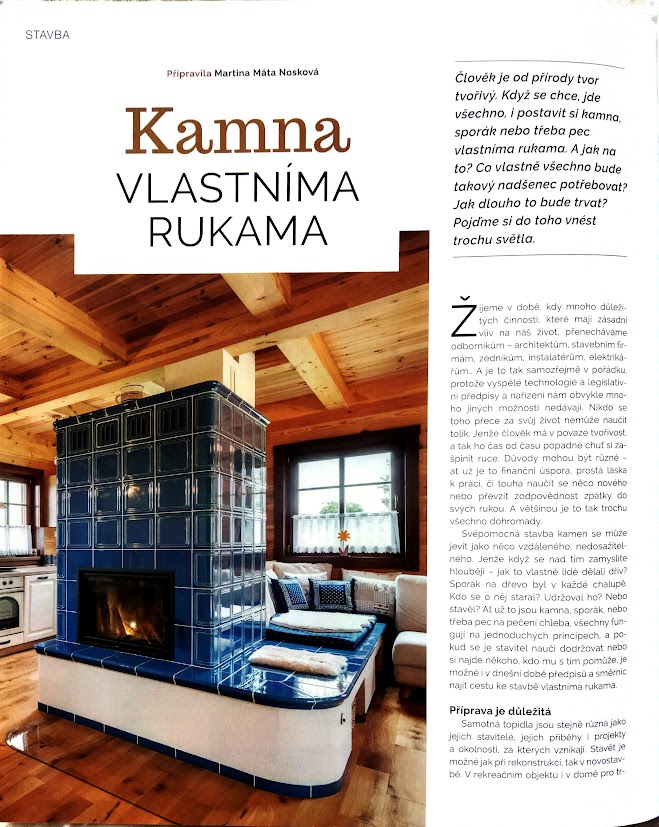 Kamna vlastníma rukama (Sruby & Roubenky 4/2024)